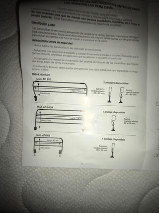 Cama articulada 105cm con barandilla abatible