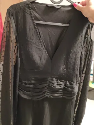 Vestido negro Stradivarius talla S