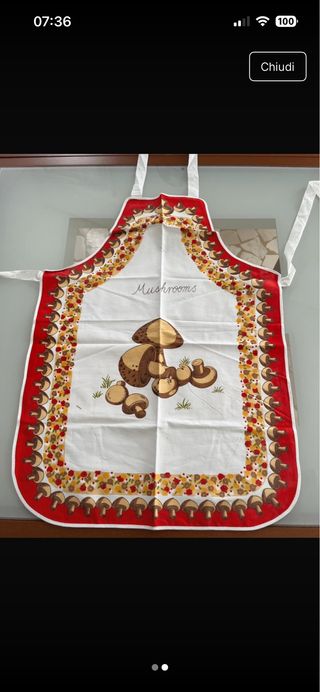 Grembiule cucina vintage cotone