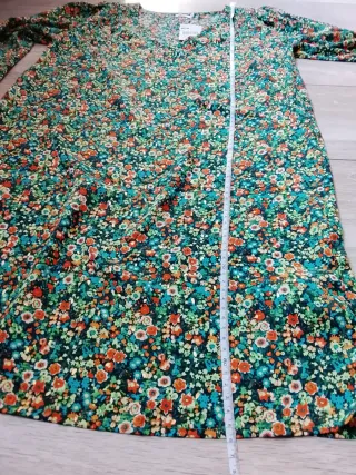 Abito floreale elegante tgIT44 verde