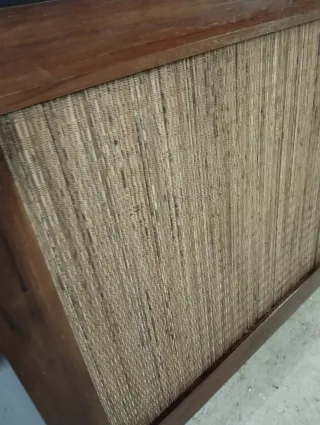Cabecero Madera Maciza y Ratán