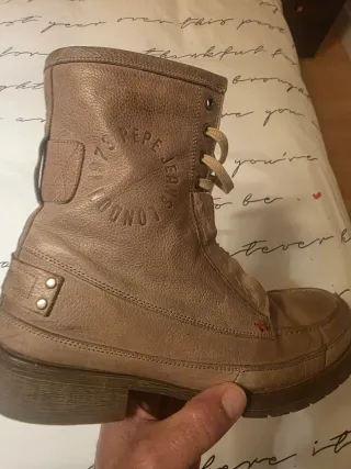 Botas Pepe Jeans Talla 42 Beige/Marrón