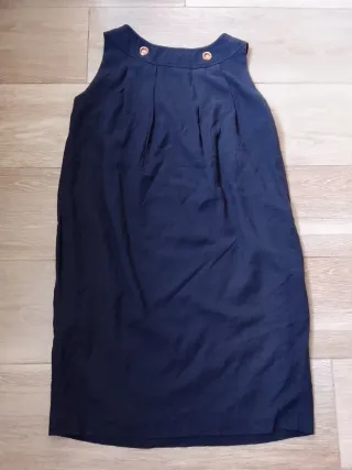 Bellissimo Abito midi estivo tgm blu misto lino