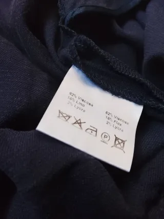 Bellissimo Abito midi estivo tgm blu misto lino