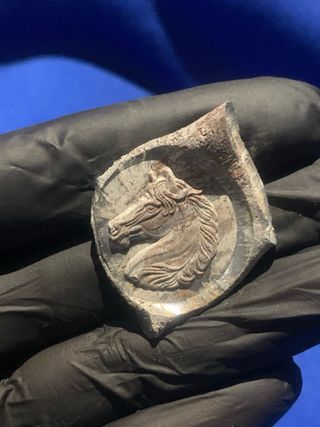 Sello antiguo réplica pergaminos plomo