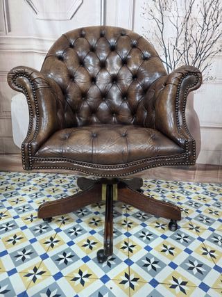 Sillón Chesterfield de oficina en piel