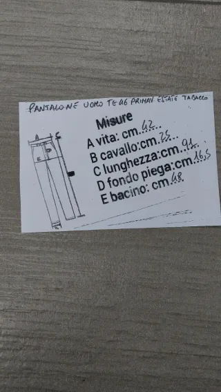Pantalone uomo marrone tg 46 primavera estate