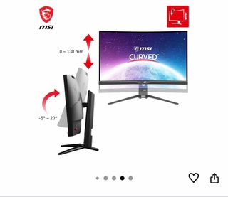 Monitor Gaming Curvo MSI 32 2K / 170hz