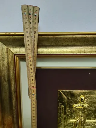 Bassorilievo G. De Chirico foglia Oro