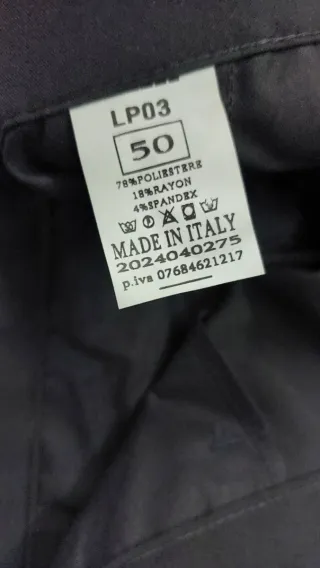 Pantaloni pantalones  uomo neri tg 50 primav.estat
