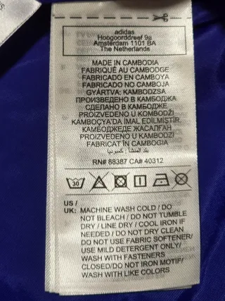 Cortavientos Adidas Talla L Hombre Azul