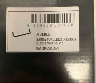 Porta asciugamani nero in metallo