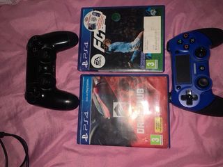Ps4 500gb Negra + 2 Juegos +  2 Mandos