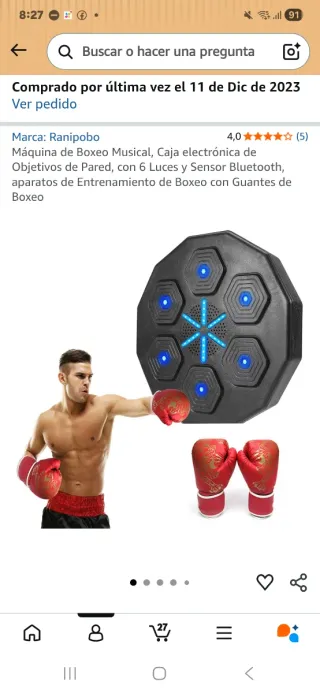 Máquina de Boxeo Musical Ranipobo