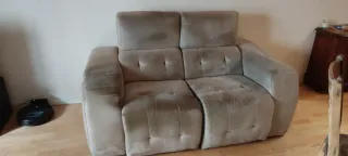 Sofá de 2 plazas beige
