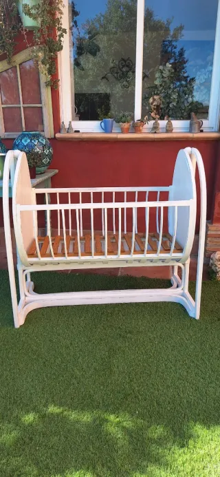 Mini Cuna Blanca antigua