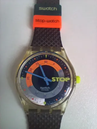 Swatch Stop Watch Coffeebreak SSK100 1992