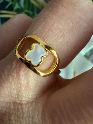 Anillo Plata S925 T54 Baño Oro