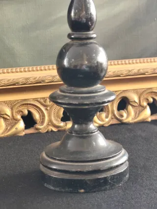 Crucifijo madera torneada siglo XIX