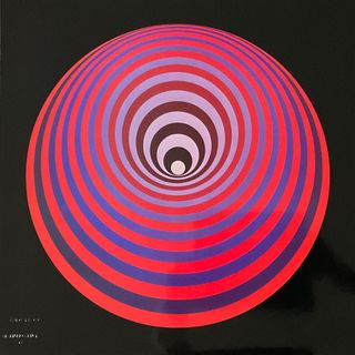 Victor Vasarely 41x41 cm con timbro della Fondazio