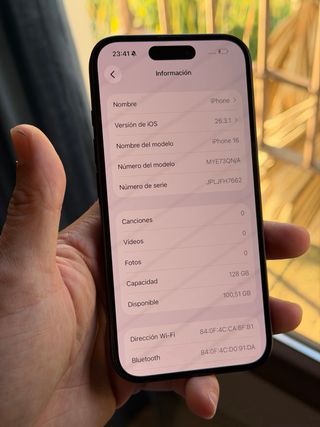 iPhone 16 128GB Negro como nuevo