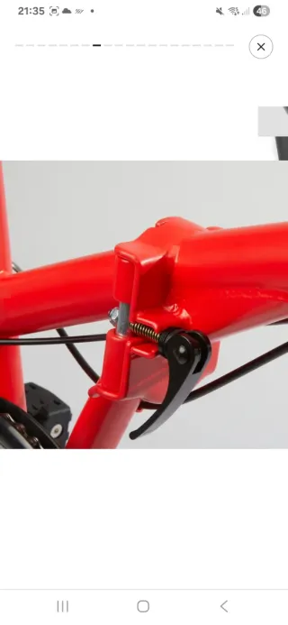 Bicicleta plegable B'TWIN roja