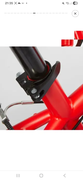 Bicicleta plegable B'TWIN roja