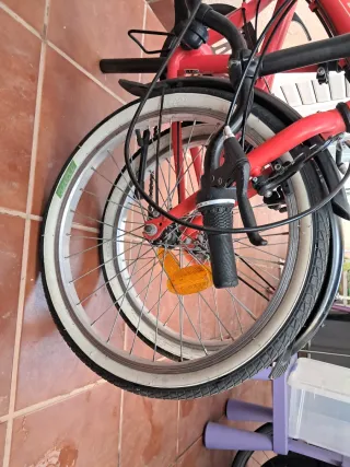 Bicicleta plegable B'TWIN roja