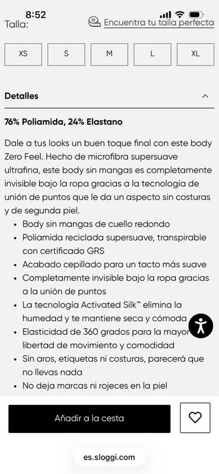 2 Body Sloggi Zero Feel Talla L