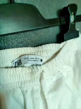 Pantalón de lino blanco