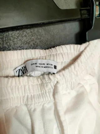 Pantalón de lino blanco