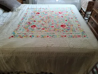 Mantón de Manila Seda Multicolor