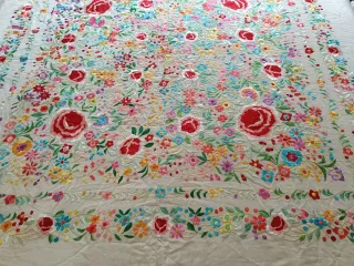 Mantón de Manila Seda Multicolor