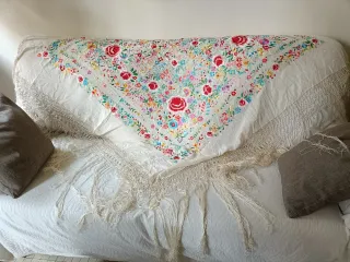 Mantón de Manila Seda Multicolor