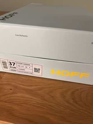 Zapatillas Hoff Piel Talla 37 Blanca Beige