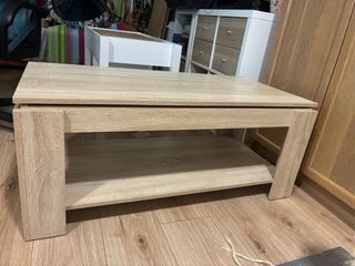 Mesa de centro elevable madera