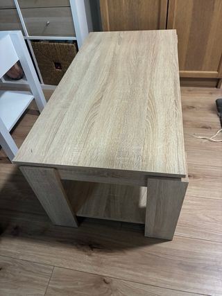 Mesa de centro elevable madera
