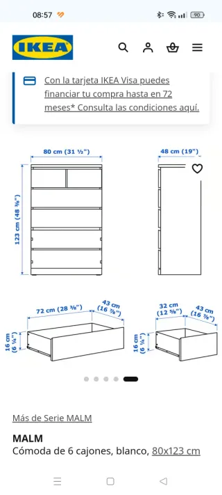 Cómoda IKEA Blanca