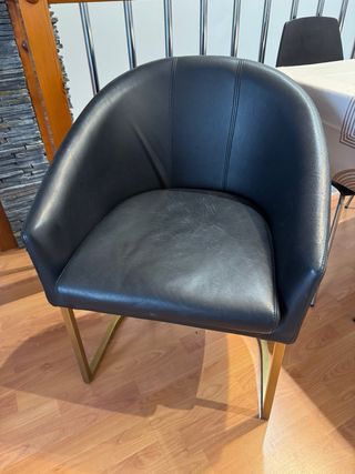 Sedia Poltrona Design Nero e Oro