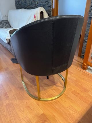 Sedia Poltrona Design Nero e Oro