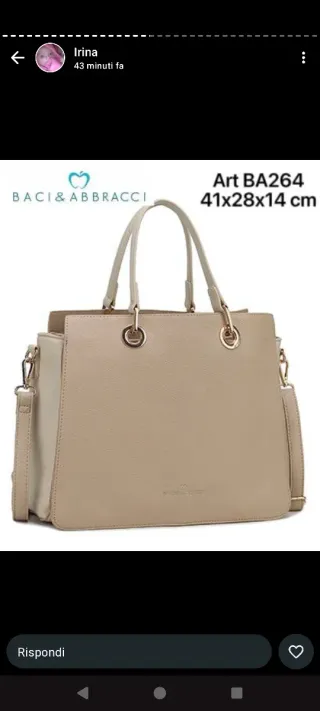 Borsa Baci & Abbracci Beige/Bianca