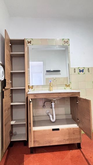 Armario baño Leroy Merlin Roble