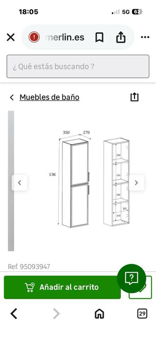 Armario baño Leroy Merlin Roble