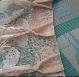 Dos Cortinas de encaje trasparente