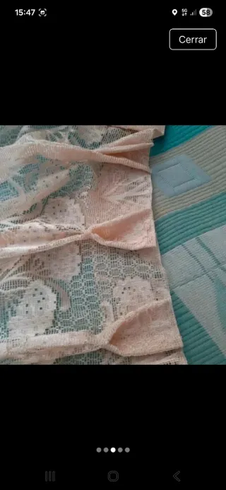 Dos Cortinas de encaje trasparente