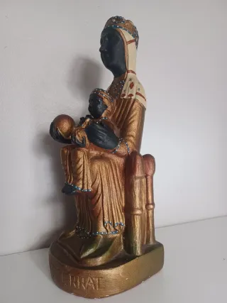 Antigua Virgen de Montserrat La Moreneta,escayola