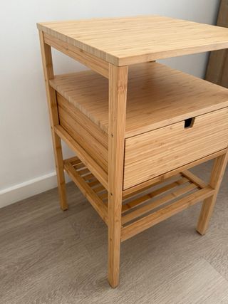 Mesita Noche Ikea Nordkisa Bambú