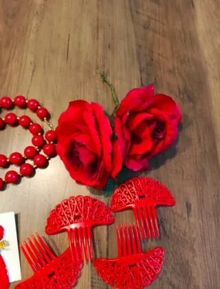 Conjunto de accesorios de Flamenca Vintage: Collar