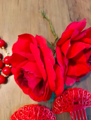 Conjunto de accesorios de Flamenca Vintage: Collar