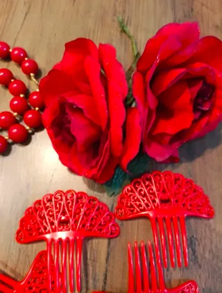 Conjunto de accesorios de Flamenca Vintage: Collar